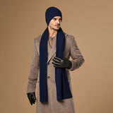 Charlie (marineblau) – Premium-Schal aus weicher Merinowolle (Unisex) - Schwartz & von Halen DE - 6