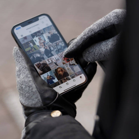 Brody – sheepskin leather gloves with warm fleece lining & touchscreen feature - Schwartz & von Halen - US - 
5