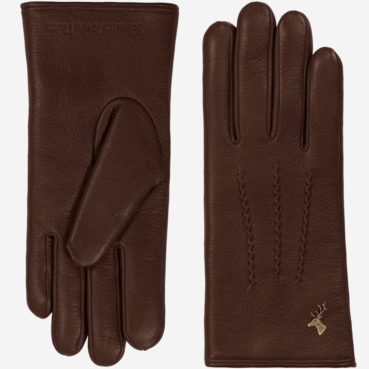 Alessandra (braun) - Handschuhe aus Ziegenleder mit Lammwollfutter und Touchscreen-Funktion - Schwartz & von Halen DE - Premium Lederhandschuhe - 2