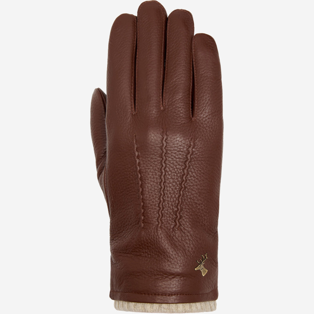 Columbus (braun) - Handschuhe aus Hirschleder (American deerskin) mit Wollfutter - Schwartz & von Halen DE - Premium Lederhandschuhe - 1