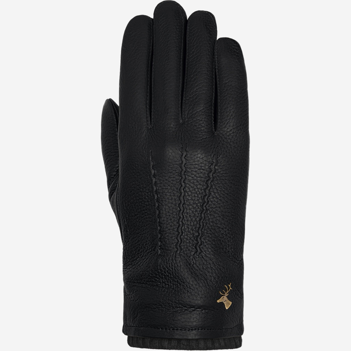 Columbus (schwarz) - Handschuhe aus Hirschleder (American deerskin) mit Wollfutter - Schwartz & von Halen DE - Premium Lederhandschuhe - 1