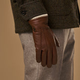 Columbus (braun) - Handschuhe aus Hirschleder (American deerskin) mit Wollfutter - Schwartz & von Halen DE - Premium Lederhandschuhe - 6