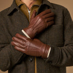 Columbus (braun) - Handschuhe aus Hirschleder (American deerskin) mit Wollfutter - Schwartz & von Halen DE - Premium Lederhandschuhe - 7