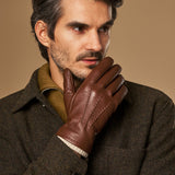 Columbus (braun) - Handschuhe aus Hirschleder (American deerskin) mit Wollfutter - Schwartz & von Halen DE - Premium Lederhandschuhe - 8