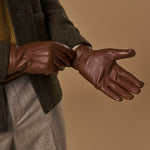 Columbus (braun) - Handschuhe aus Hirschleder (American deerskin) mit Wollfutter - Schwartz & von Halen DE - Premium Lederhandschuhe - 9