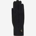 Elizabeth (schwarz) - Wildlederhandschuhe mit Kunstpelzfutter - Schwartz & von Halen DE - Premium Lederhandschuhe - 1