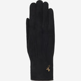 Elizabeth (schwarz) - Wildlederhandschuhe mit Kunstpelzfutter - Schwartz & von Halen DE - Premium Lederhandschuhe - 1