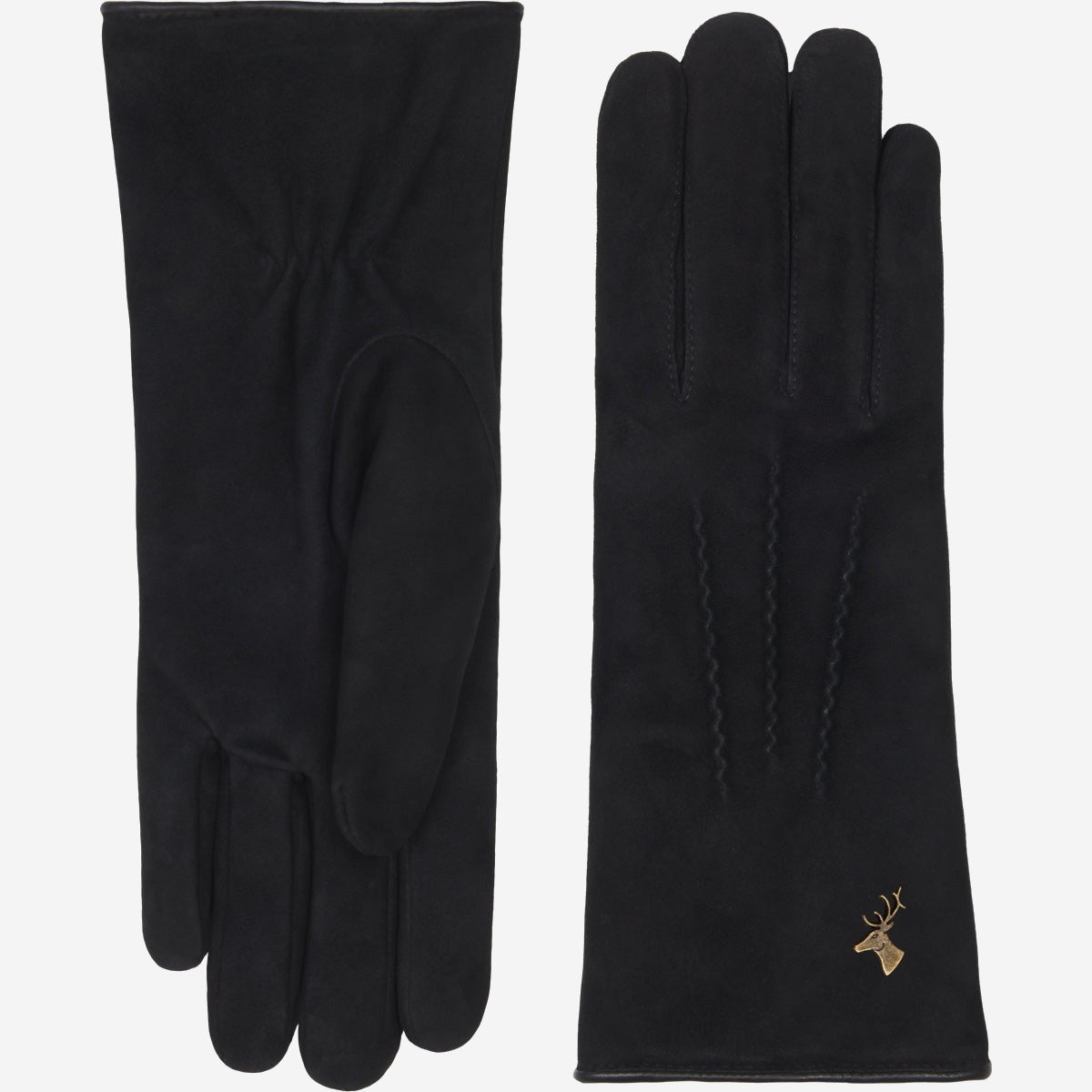 Elizabeth (schwarz) - Wildlederhandschuhe mit Kunstpelzfutter - Schwartz & von Halen DE - Premium Lederhandschuhe - 2