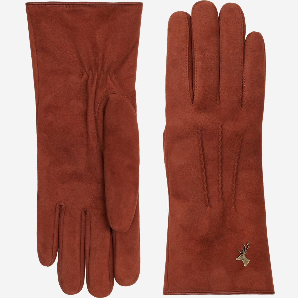 Elizabeth (braun) - Wildlederhandschuhe mit Kunstpelzfutter - Schwartz & von Halen DE - Premium Lederhandschuhe - 2