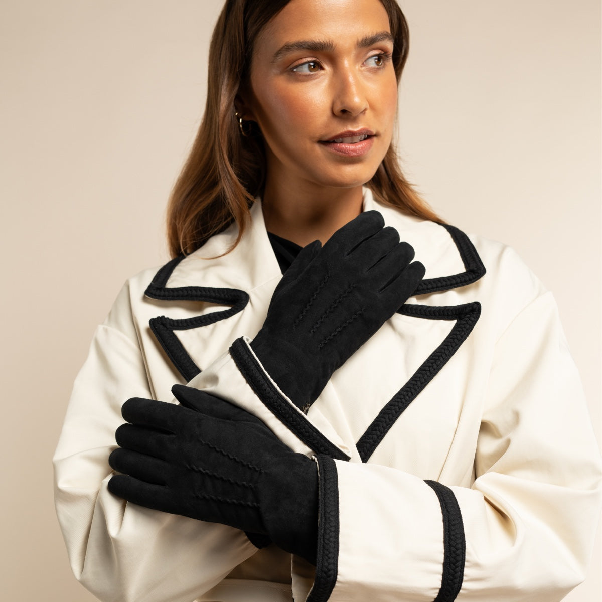 wildleder handschuhe damen schwarz Lederhandschuhe Damen Wildleder Schwarz – Schwartz & von Halen®