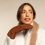 Elizabeth (braun) - Wildlederhandschuhe mit Kunstpelzfutter - Schwartz & von Halen DE - Premium Lederhandschuhe - 11