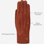Elizabeth (braun) - Wildlederhandschuhe mit Kunstpelzfutter - Schwartz & von Halen DE - Premium Lederhandschuhe - 14