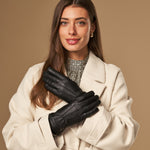 Emily (schwarz) - Handschuhe aus Hirschleder (American deerskin) mit Wollfutter - Schwartz & von Halen DE - Premium Lederhandschuhe - 5