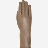 Emma (taupe) - extra lange Handschuhe aus Schafsleder mit luxuriösem Kaschmirfutter und Touchscreen-Funktion