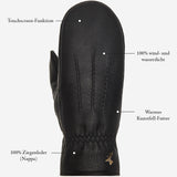 Eva - Elegante Ziegenlederfäustlinge mit luxuriösem Kunstpelzfutter und Touchscreen-Funktion - Schwartz & von Halen DE - Premium Lederhandschuhe - 15