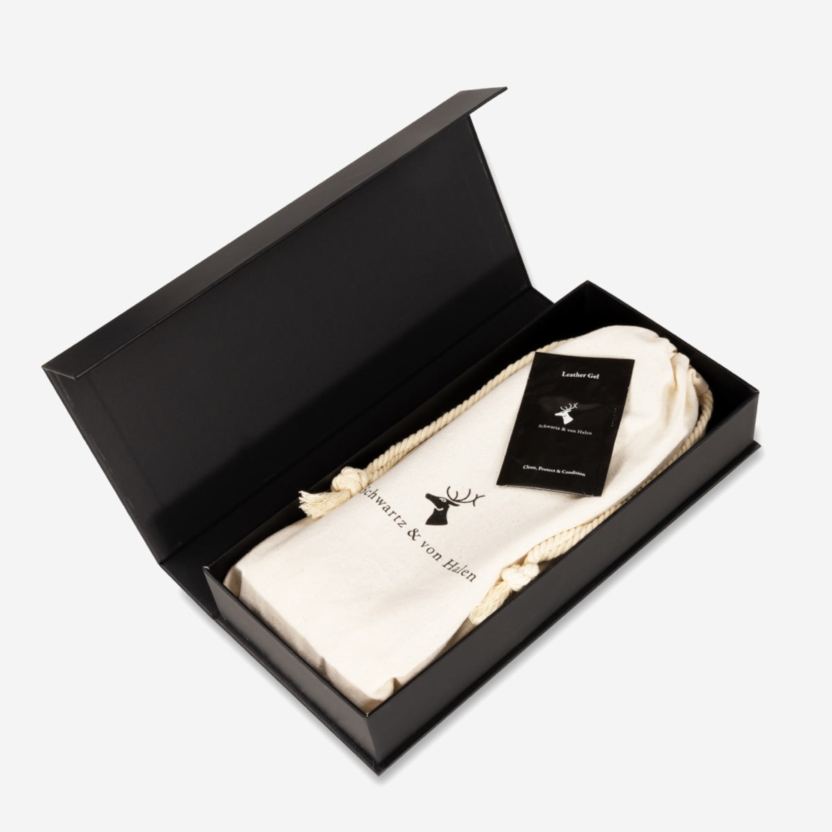 handschuhe als geschenk verpacken Stilvolle schwarze Geschenkbox für Handschuhe – Schwartz & von Halen®