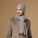Charlie (grau) – Premium-Schal aus weicher Merinowolle (Unisex) - Schwartz & von Halen DE - 1