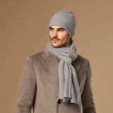 Charlie (grau) – Premium-Schal aus weicher Merinowolle (Unisex) - Schwartz & von Halen DE - 1