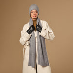 Charlie (grau) – Premium-Schal aus weicher Merinowolle (Unisex) - Schwartz & von Halen DE - 4
