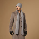 Charlie (grau) – Premium-Schal aus weicher Merinowolle (Unisex) - Schwartz & von Halen DE - 5