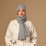 Charlie (grau) – Premium-Schal aus weicher Merinowolle (Unisex) - Schwartz & von Halen DE - 6