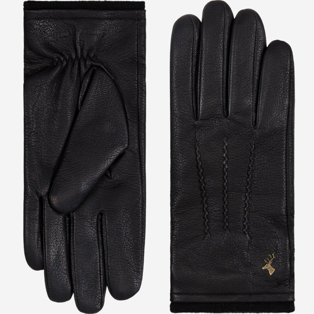 Harvey (schwarz) - Ziegenlederhandschuhe mit luxuriösem Wollfutter und Touchscreen-Funktion - Schwartz & von Halen DE - Premium Lederhandschuhe - 2