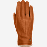 Harvey (cognac) - Ziegenlederhandschuhe mit luxuriösem Wollfutter und Touchscreen-Funktion