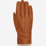 Harvey (cognac) - Ziegenlederhandschuhe mit luxuriösem Wollfutter und Touchscreen-Funktion