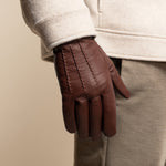 Harvey (cognac) - Ziegenlederhandschuhe mit luxuriösem Wollfutter und Touchscreen-Funktion - Schwartz & von Halen DE - Premium Lederhandschuhe - 7