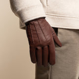 Harvey (cognac) - Ziegenlederhandschuhe mit luxuriösem Wollfutter und Touchscreen-Funktion - Schwartz & von Halen DE - Premium Lederhandschuhe - 7