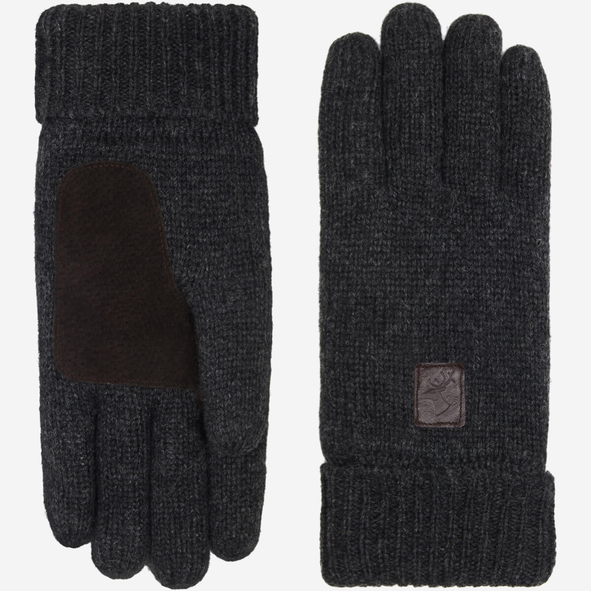 Hudson (dunkelgrau) - Strickhandschuhe aus Shetlandwolle mit Fleecefutter - Schwartz & von Halen DE - Premium Strickhandschuhe - 2