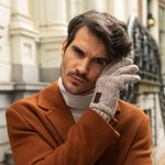 Hudson (hellgray) - Strickhandschuhe aus Shetlandwolle mit Fleecefutter  - Schwartz & von Halen DE - Premium Strickhandschuhe - 5