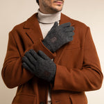 Hudson (dunkelgrau) - Strickhandschuhe aus Shetlandwolle mit Fleecefutter - Schwartz & von Halen DE - Premium Strickhandschuhe  - 7