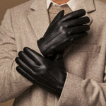 Hunter (schwarz) - Ziegenleder-Handschuhe mit Lammwollfutter & Touchscreen-Funktion - Schwartz & von Halen DE - Premium Lederhandschuhe - 9
