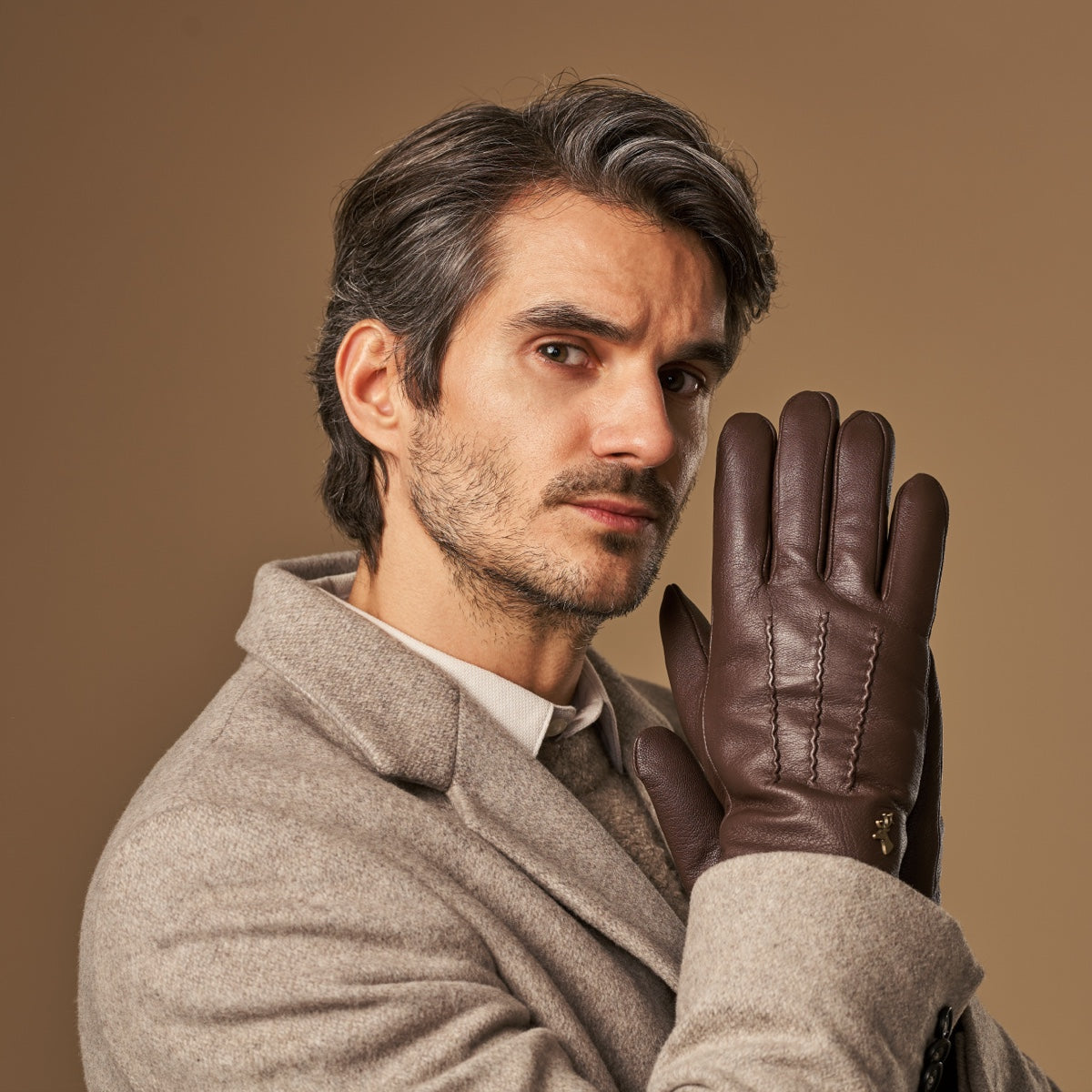 Hunter (braun) - Handschuhe aus Ziegenleder mit Lammwollfutter & Touchscreen-Funktion - Schwartz & von Halen DE - Premium Lederhandschuhe - 9