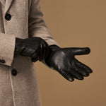 Hunter (schwarz) - Ziegenleder-Handschuhe mit Lammwollfutter & Touchscreen-Funktion - Schwartz & von Halen DE - Premium Lederhandschuhe - 7