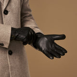Hunter (schwarz) - Ziegenleder-Handschuhe mit Lammwollfutter & Touchscreen-Funktion - Schwartz & von Halen DE - Premium Lederhandschuhe - 7