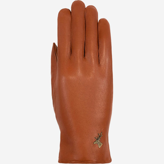 Ivy (cognac) - Handschuhe aus Schafsleder mit Woll-/Kaschmirfutter und Touchscreen-Funktion