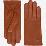 Ivy (cognac) - Handschuhe aus Schafsleder mit Woll-/Kaschmirfutter und Touchscreen-Funktion