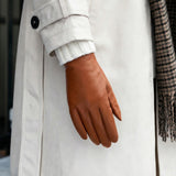Ivy (cognac) - Handschuhe aus Schafsleder mit Woll-/Kaschmirfutter und Touchscreen-Funktion