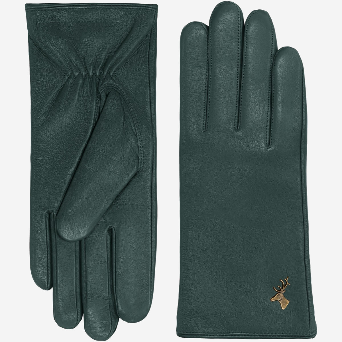 Ivy (dunkelgrün) - Schafslederhandschuhe mit Woll-/Kaschmirfutter und Touchscreen-Funktion - Schwartz & von Halen DE - Premium Lederhandschuhe - 2