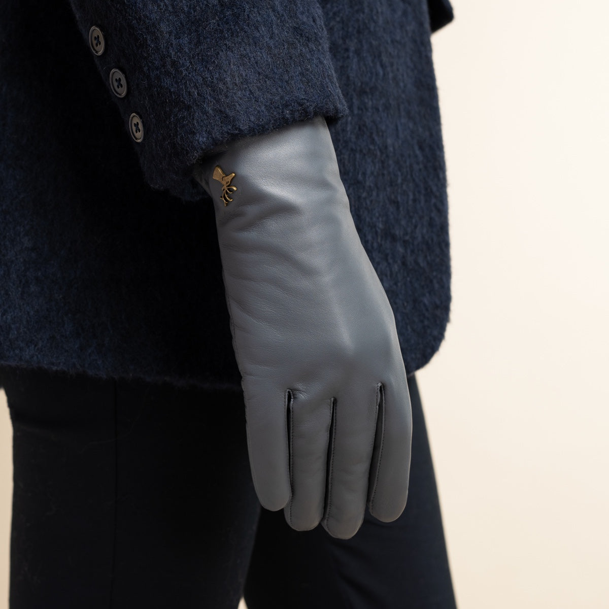 handschuhe leder damen grau Lederhandschuhe Damen Grau - Touchscreen