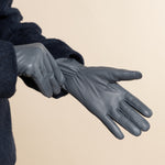 Ivy (grau) - Schaffellhandschuhe mit Woll-/Kaschmirfutter & Touchscreen-Funktion - Schwartz & von Halen DE - Premium Lederhandschuhe - 9