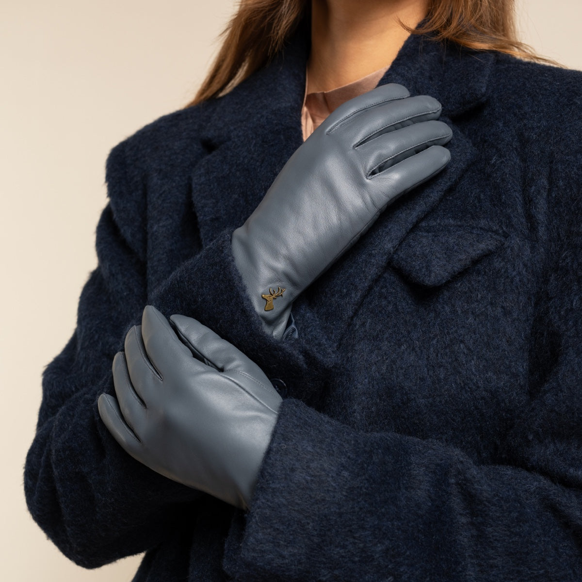 handschuhe leder damen grau Lederhandschuhe Damen Grau - Touchscreen