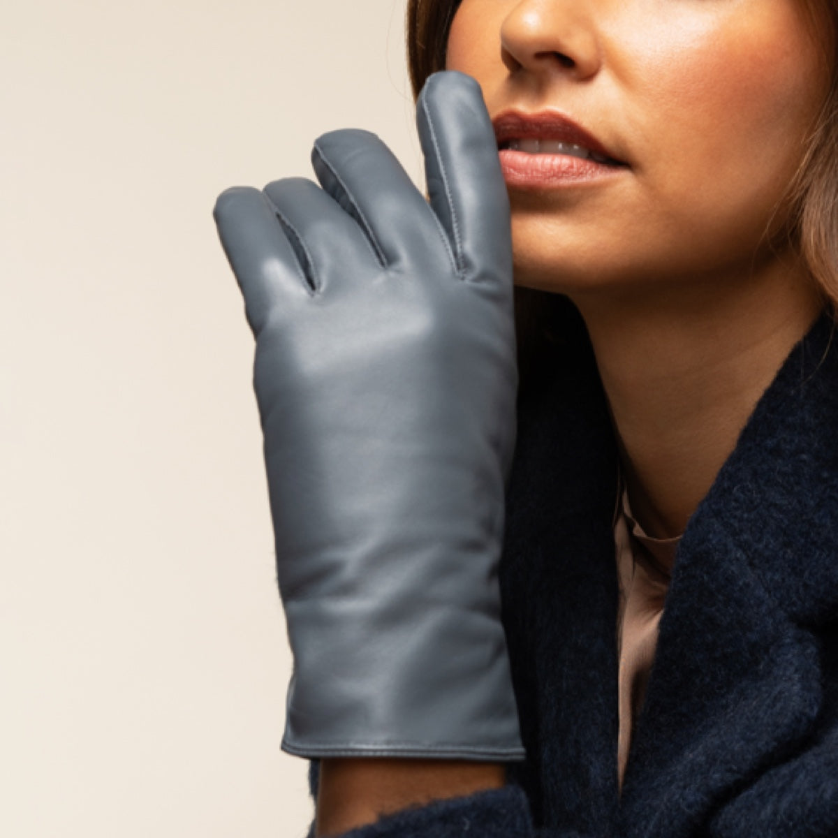 handschuhe leder damen grau Lederhandschuhe Damen Grau - Touchscreen