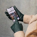 Ivy (dunkelgrün) - Schafslederhandschuhe mit Woll-/Kaschmirfutter und Touchscreen-Funktion - Schwartz & von Halen DE - Premium Lederhandschuhe - 6