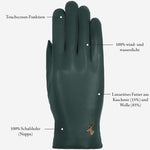 Ivy (dunkelgrün) - Schafslederhandschuhe mit Woll-/Kaschmirfutter und Touchscreen-Funktion - Schwartz & von Halen DE - Premium Lederhandschuhe - 14