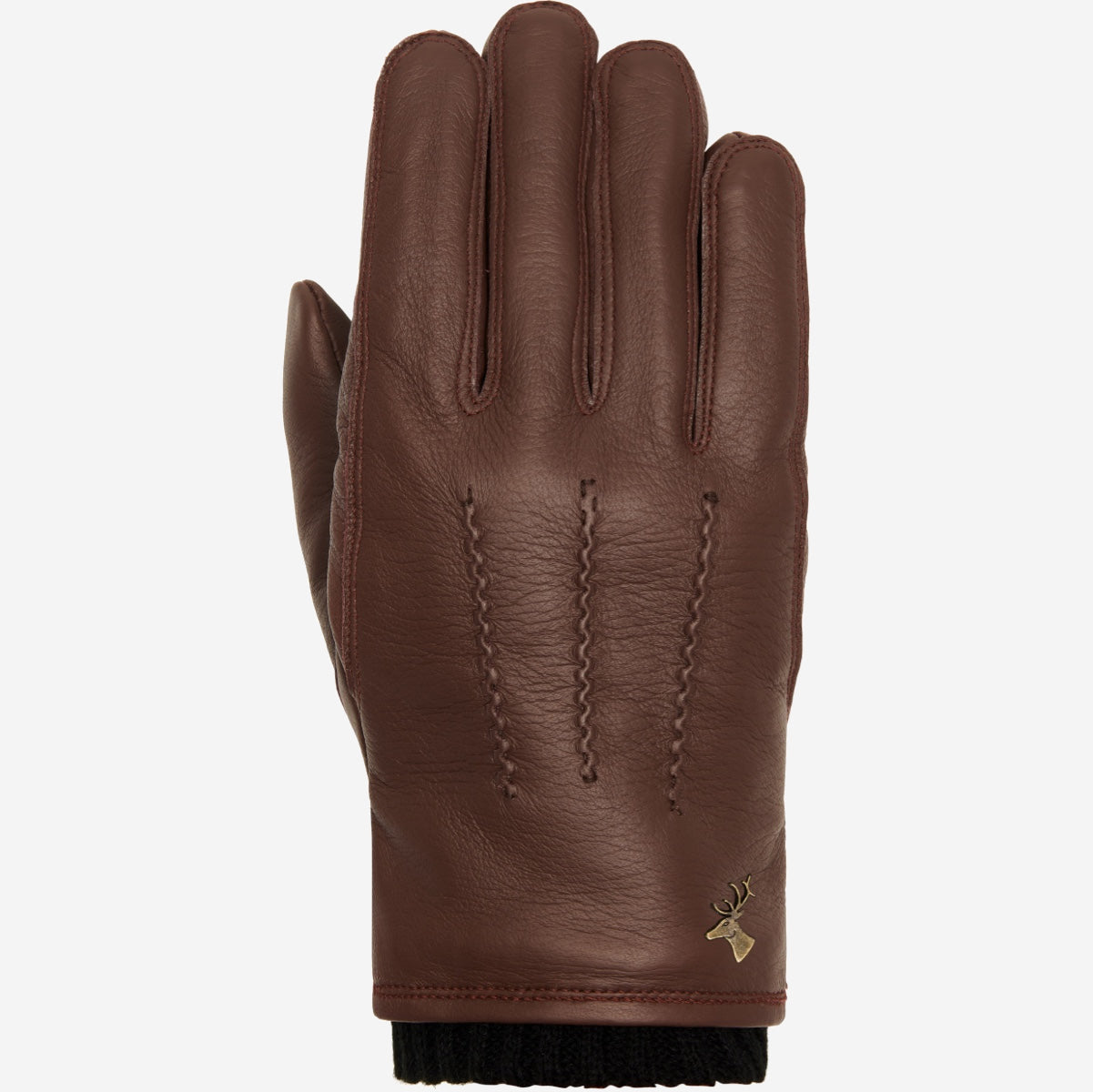 William (braun) - Handschuhe aus Ziegenleder mit Fleecefutter und Druckknopf - Schwartz & von Halen DE - Premium Lederhandschuhe - 1