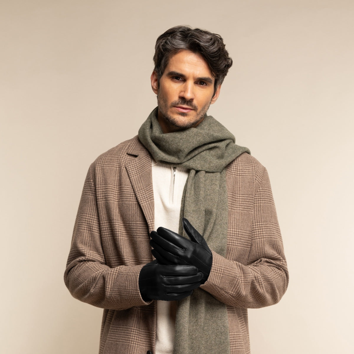 Jake (schwarz) - Schafslederhandschuhe mit warmem Fleece-Futter und Touchscreen-Funktion - Schwartz & von Halen DE - Premium Lederhandschuhe - 10