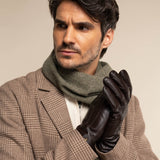 Jake (dunkelbraun) - Schafslederhandschuhe mit warmem Fleece-Futter und Touchscreen-Funktion - Schwartz & von Halen DE - Premium Lederhandschuhe - 5